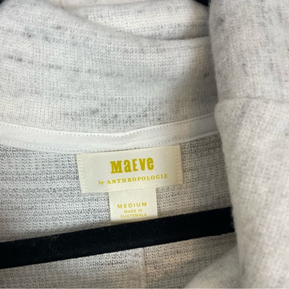 Maeve Anthropologie Risa Hacci Cowl Neck Sweater Light Heather Grey Size Medium - Picture 9 of 9